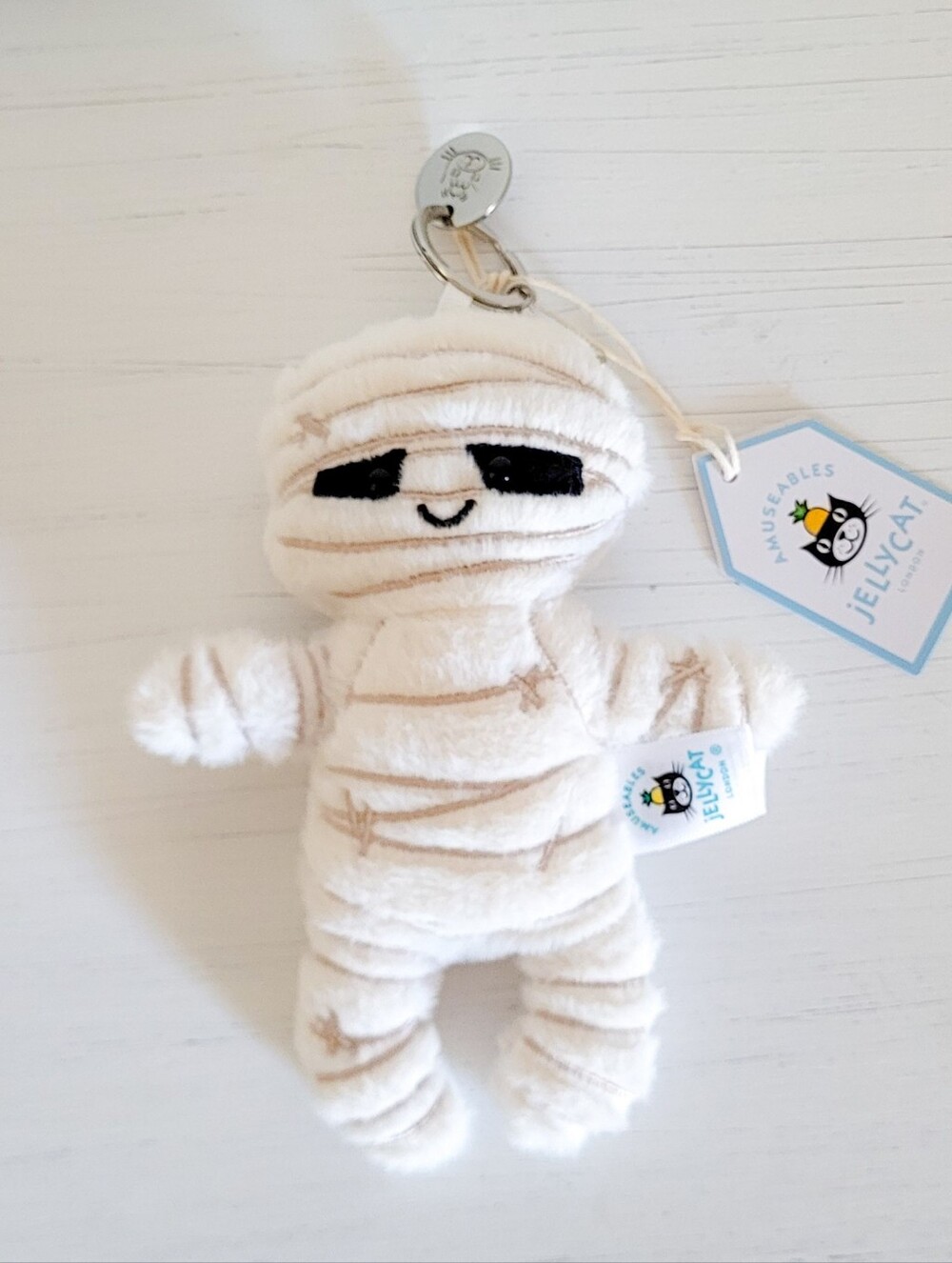 Jellycat Inspired Mummy Bob Charm Keychain